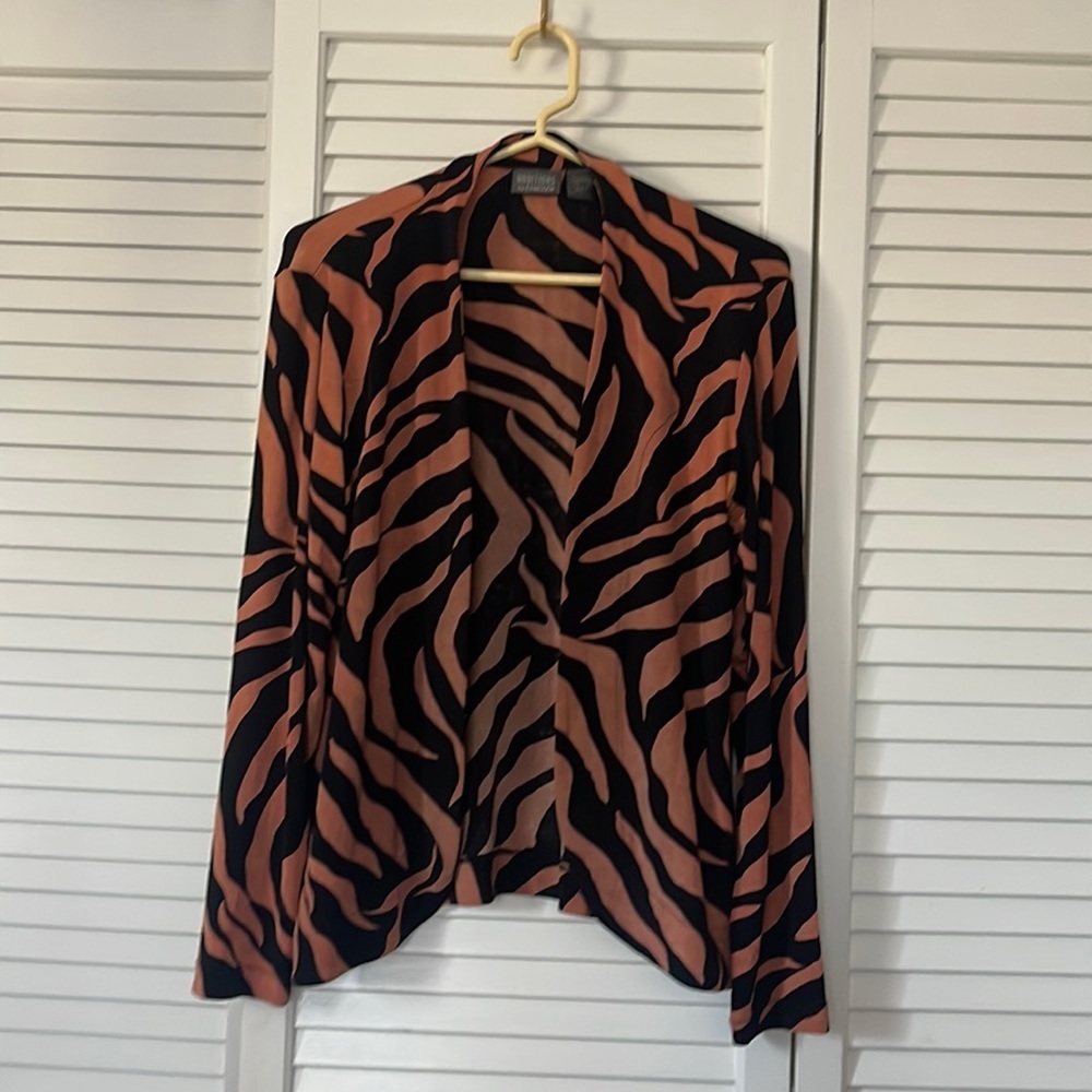 Additions by Chico’s Animal Print Cardigan size S